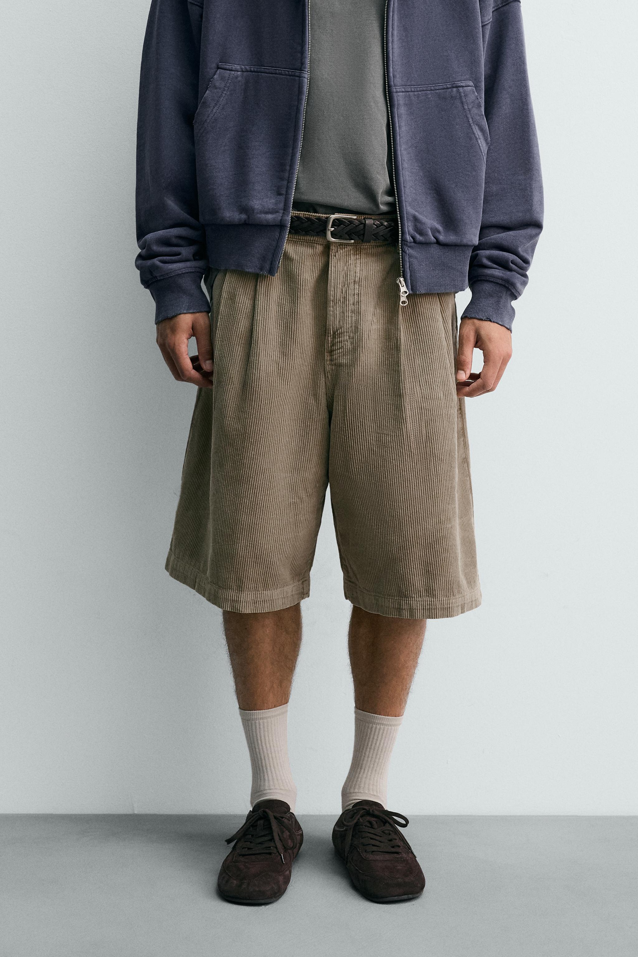 WIDE FIT CORDUROY SHORTS